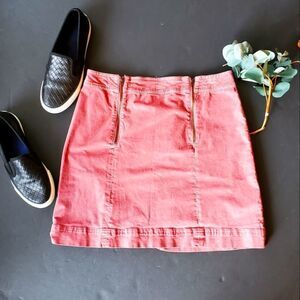 Madewell pink Suede Skirt